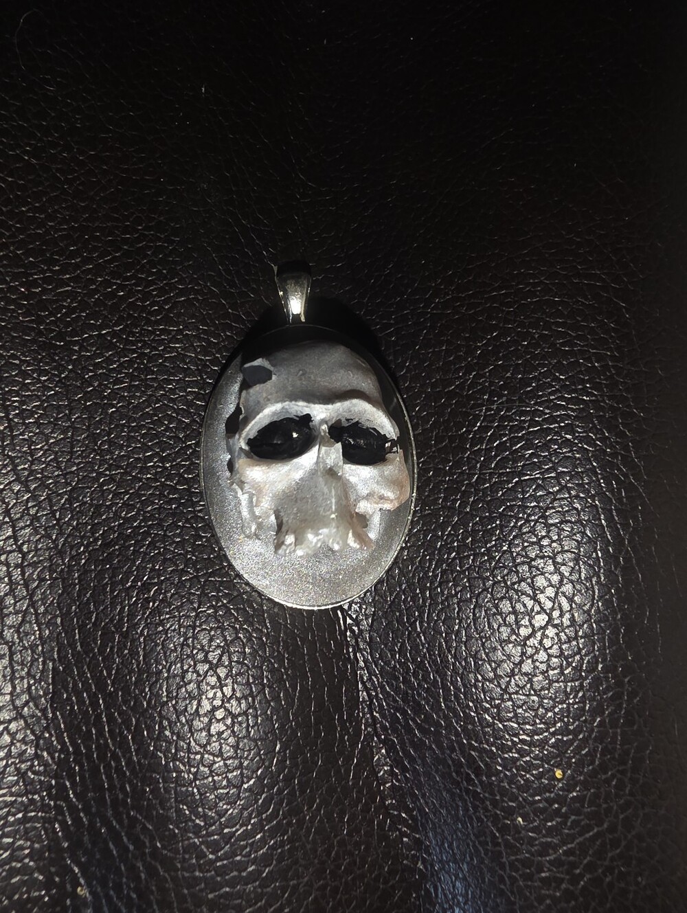 3d Resin Skull Cameo Pendant For Necklace Perfect For Halloween